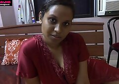 Indian Sex Video Of Amateur Pornstar Babe Lily Sucking A Dildo Masturbating